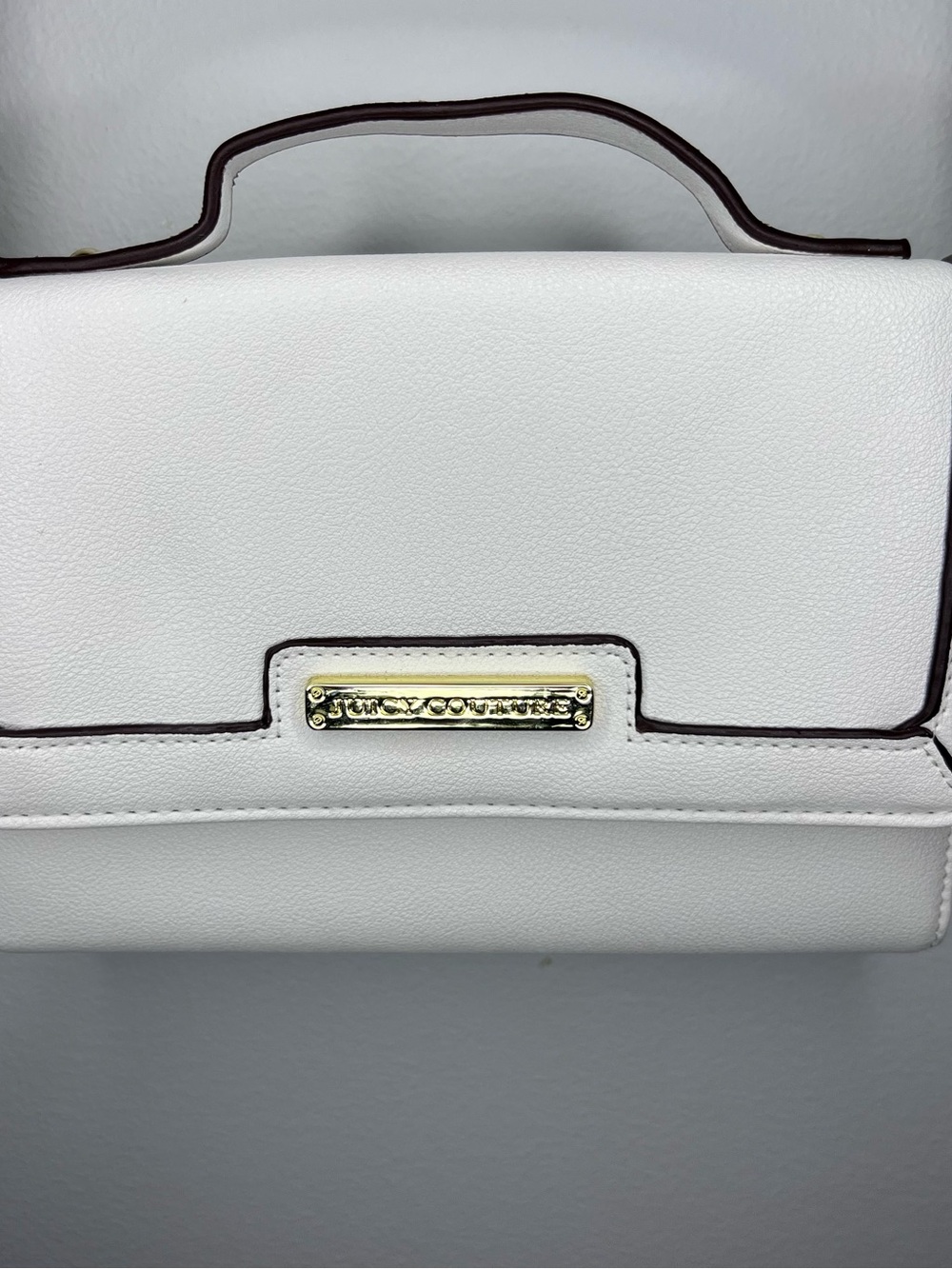 Juicy Couture White Crossbody Bag with Gold Hardware